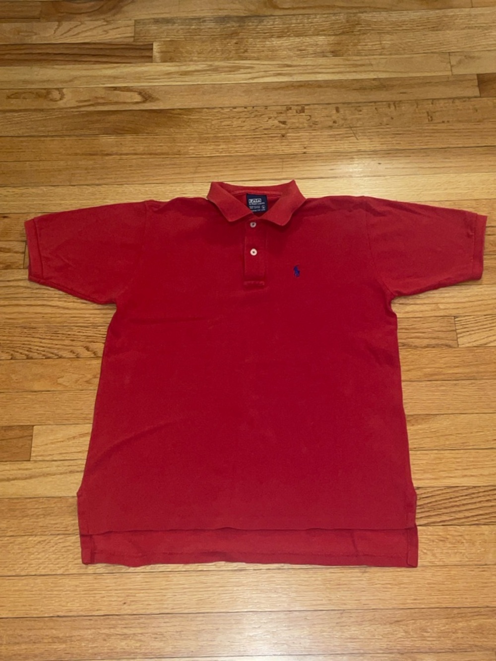 Vintage Polo by Ralph Lauren Short Sleeve Polo Shirt made USA Red Youth Large